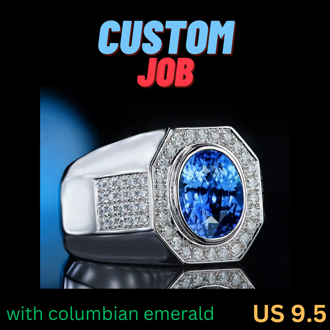 Lab Columbian Emerald Ring 2.66