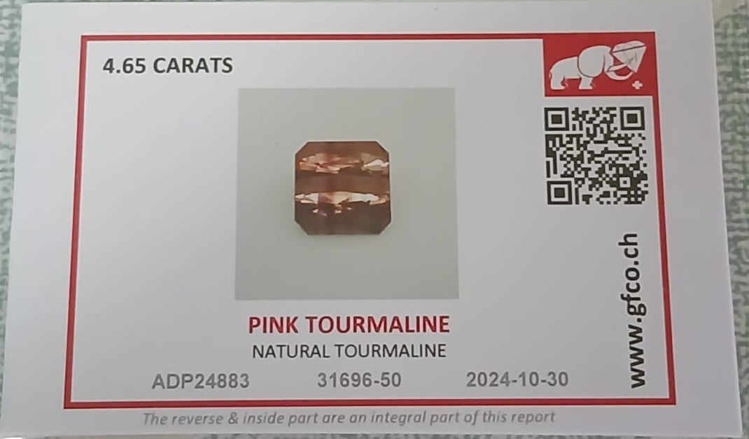 Natural Certified Tourmaline: Peach Paradise 4.7cts- TO06 (24)