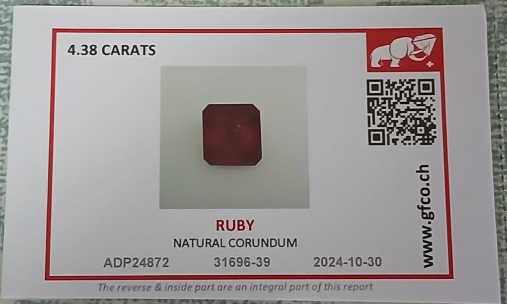 Natural Certified Ruby 4.38cts R6 (24)