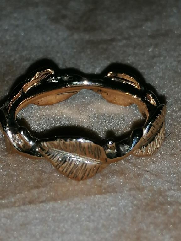 Engagement Women 18k Rose Gold Leaf Ring-Customized