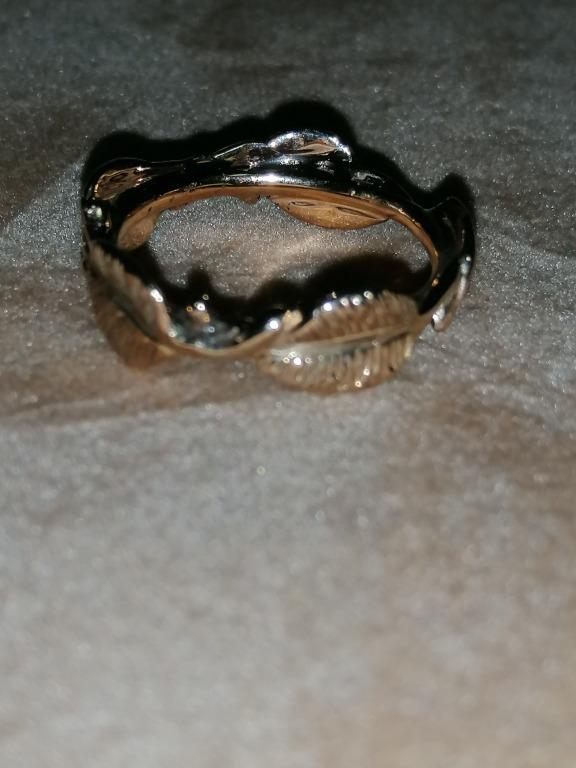 Engagement Women 18k Rose Gold Leaf Ring-Customized