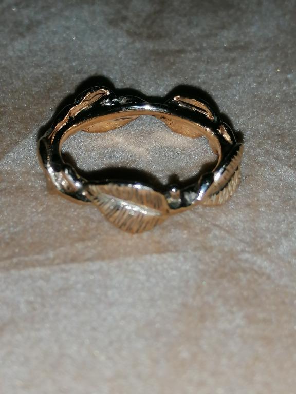 Engagement Women 18k Rose Gold Leaf Ring-Customized