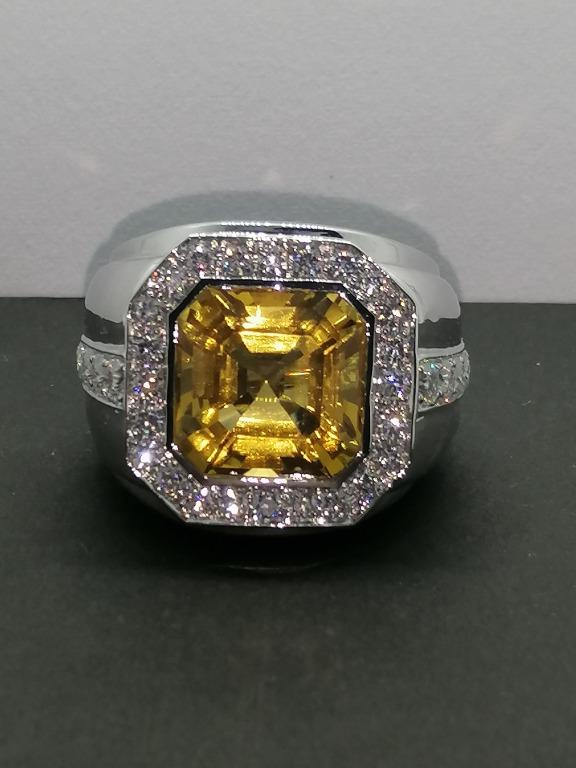 Golden Glow Natural Citrine Ring: Embrace the Sunshine Sparkle