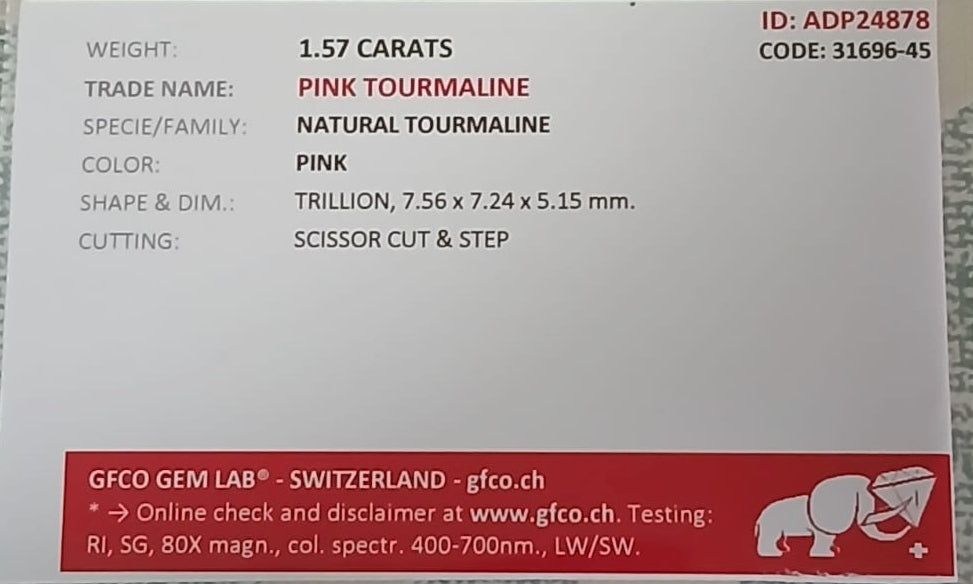Natural Certified Tourmaline: Rosy Dawn Sparkle 1.55cts- TO02 (24)