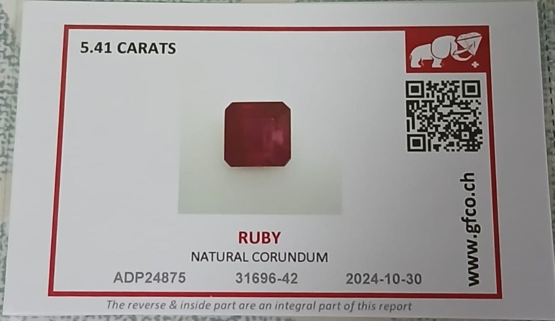 Natural Certified Ruby 5.41cts R2 (24)