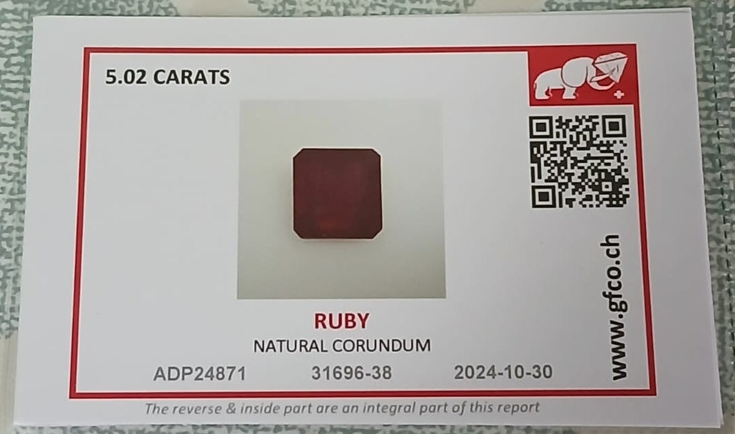 Natural Certified Ruby 5.02cts R4 (24)