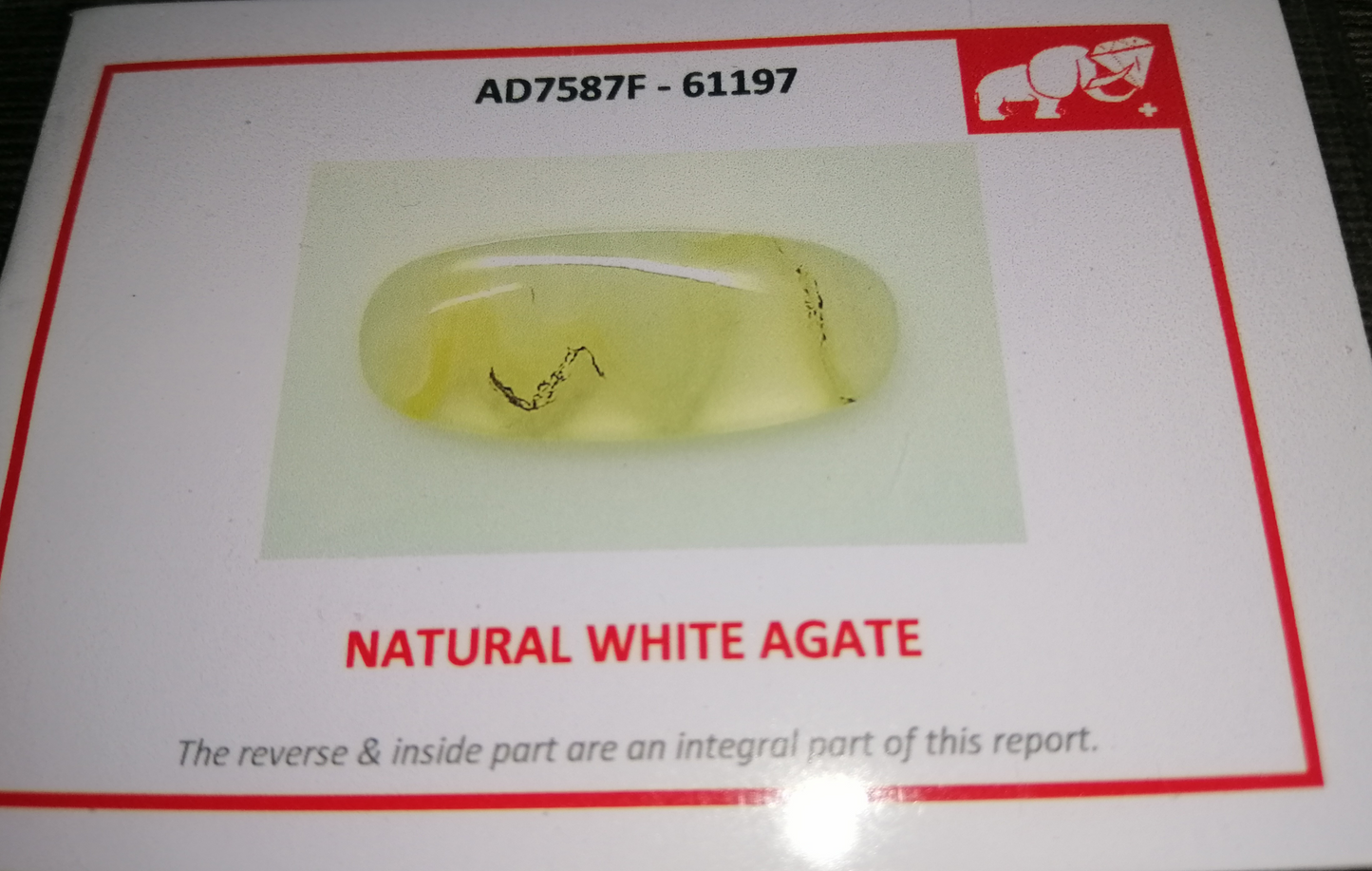 Swiss Lab Certified 4.86cts Oval Natural White Agate with Islamic Word "ALLAH" Gemstone AG01