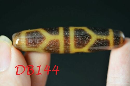 Natural Duck Yellow tortoise shell  dZi Bead Pendant DB144