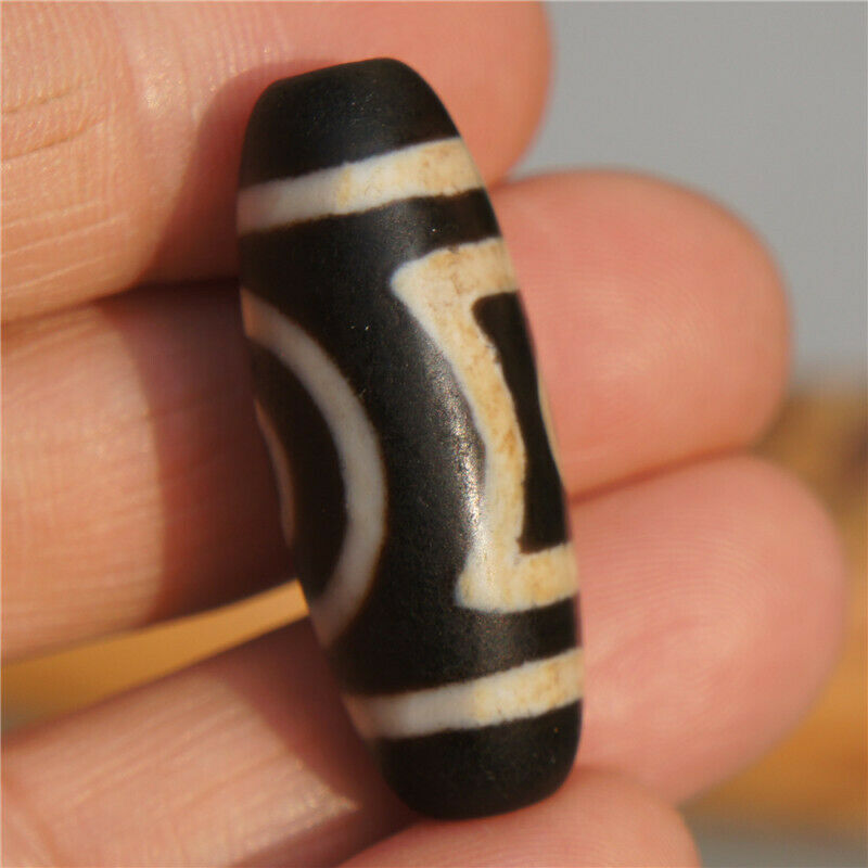 Authentic Natural Tibetan Dzi 2 Eyed Bead DB147