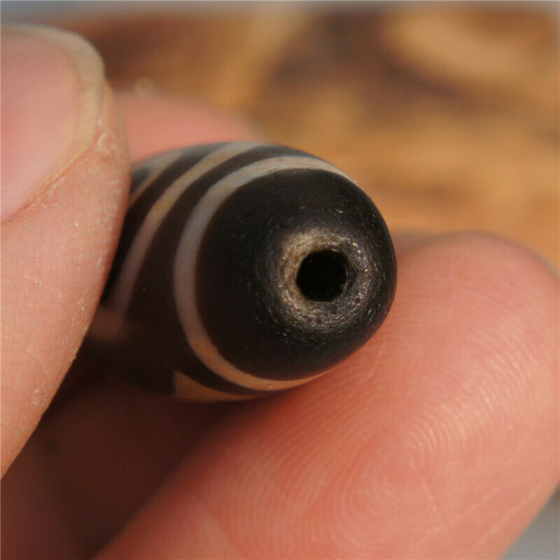 Authentic Natural Tibetan Dzi 2 Eyed Bead DB147