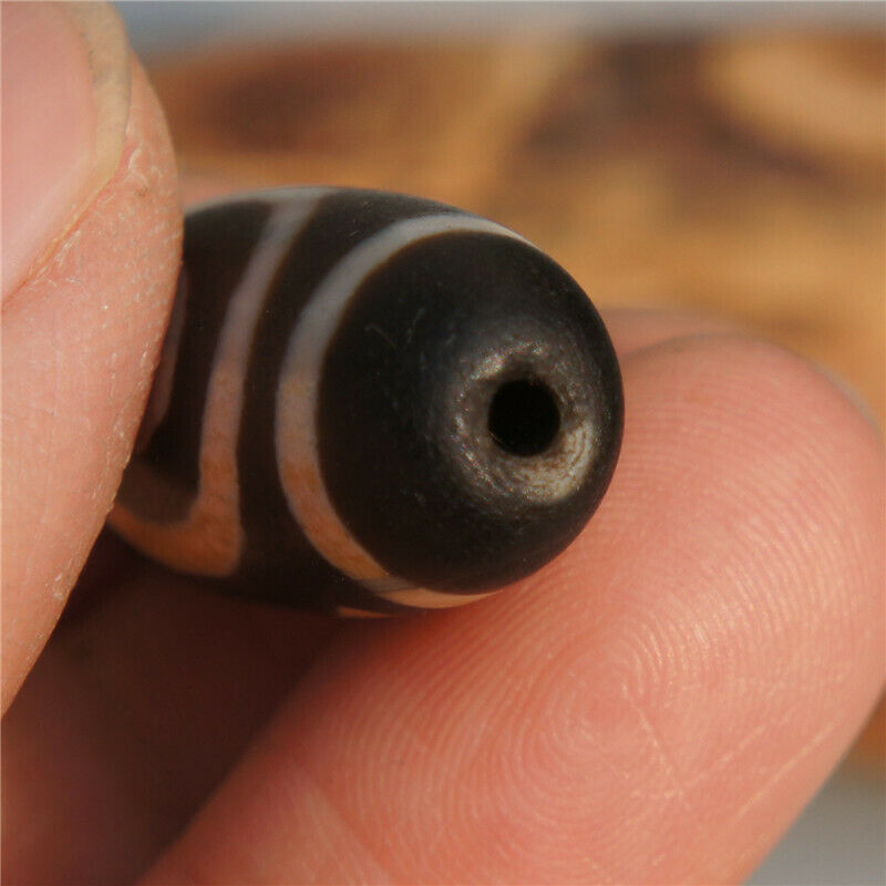 Authentic Natural Tibetan Dzi 2 Eyed Bead DB147