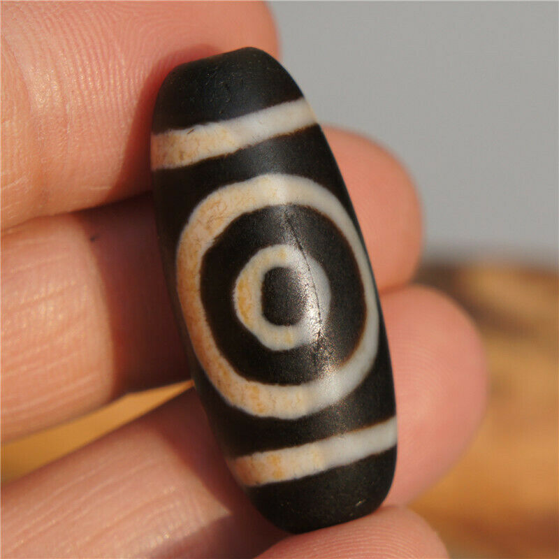 Authentic Natural Tibetan Dzi 2 Eyed Bead DB147