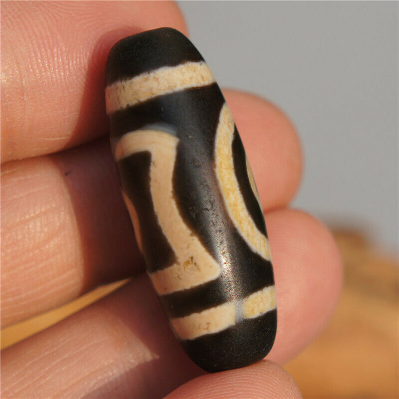 Authentic Natural Tibetan Dzi 2 Eyed Bead DB147