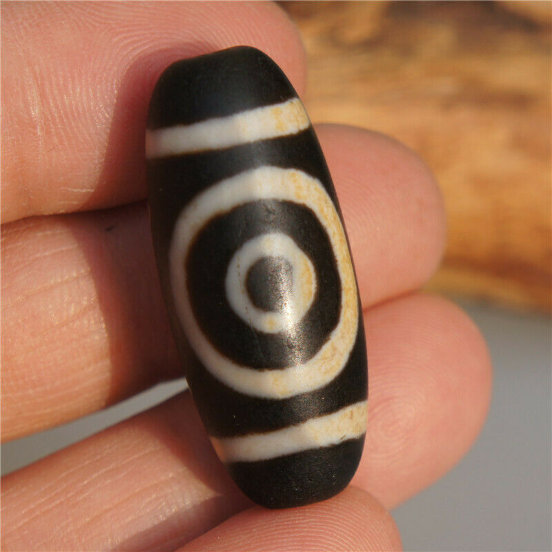 Authentic Natural Tibetan Dzi 2 Eyed Bead DB147