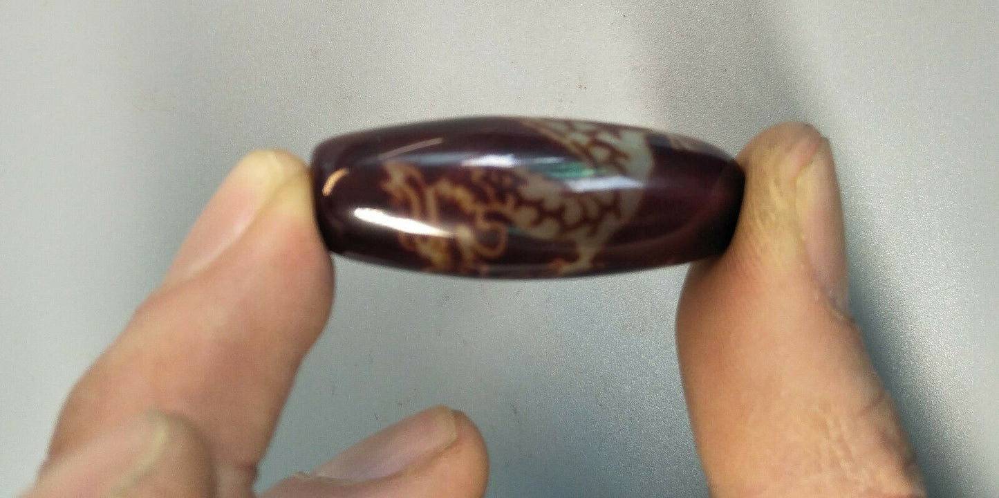 Natural dragon Tibetan DZi bead