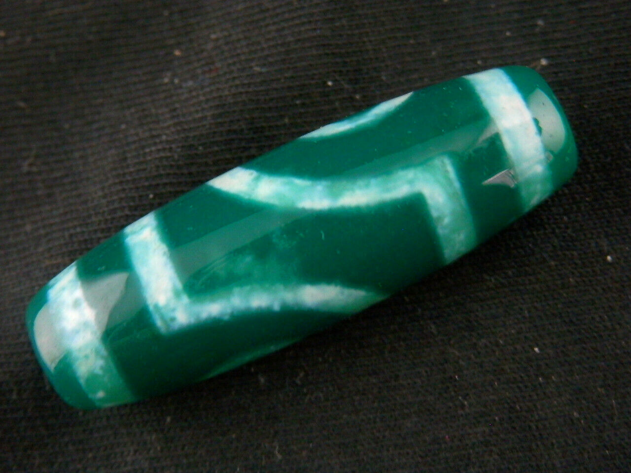 Authentic Natural Tibetan Dzi 2 Eyed Bead DB221