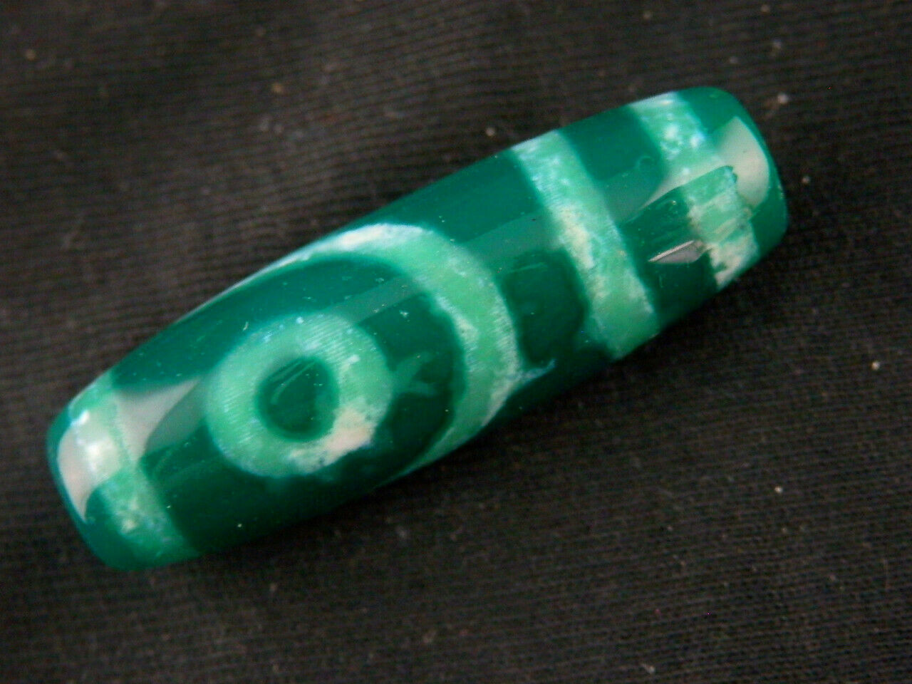 Authentic Natural Tibetan Dzi 2 Eyed Bead DB221