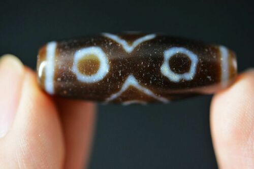 Authentic Natural Tibetan Dzi 6 Eyed Bead DB230