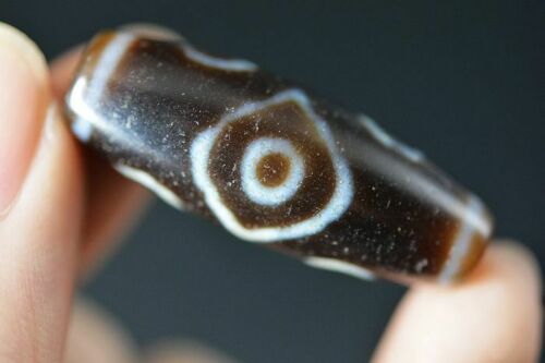 Authentic Natural Tibetan Dzi 6 Eyed Bead DB230