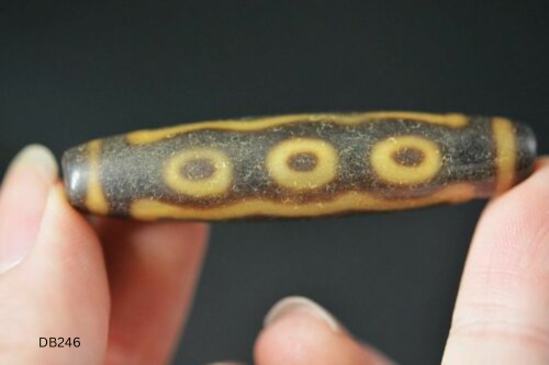 Authentic Natural Tibetan Dzi 5 Eyed Bead DB246