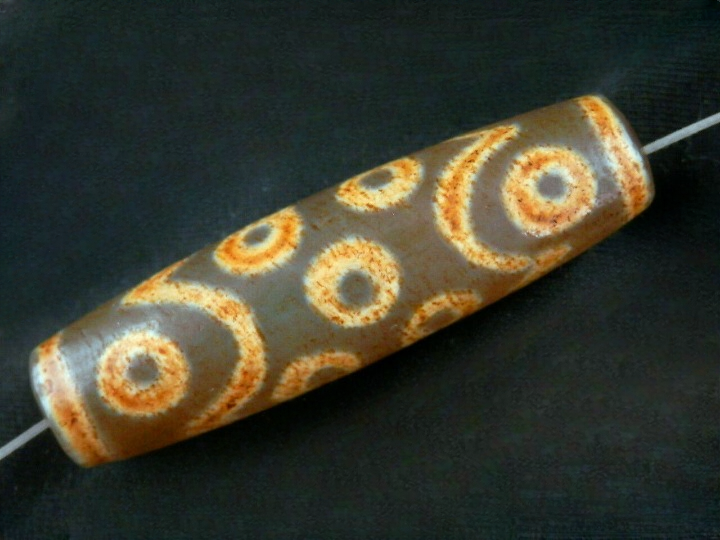 Authentic Natural Tibetan Dzi 15Eyed Bead DB265