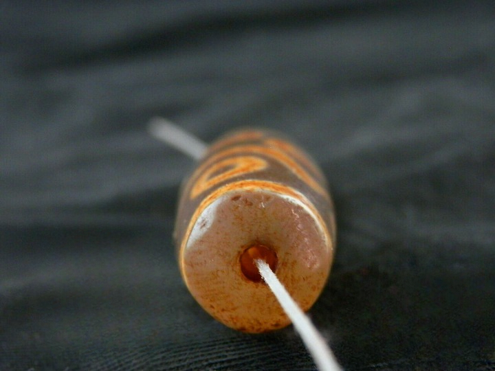 Authentic Natural Tibetan Dzi 15Eyed Bead DB265