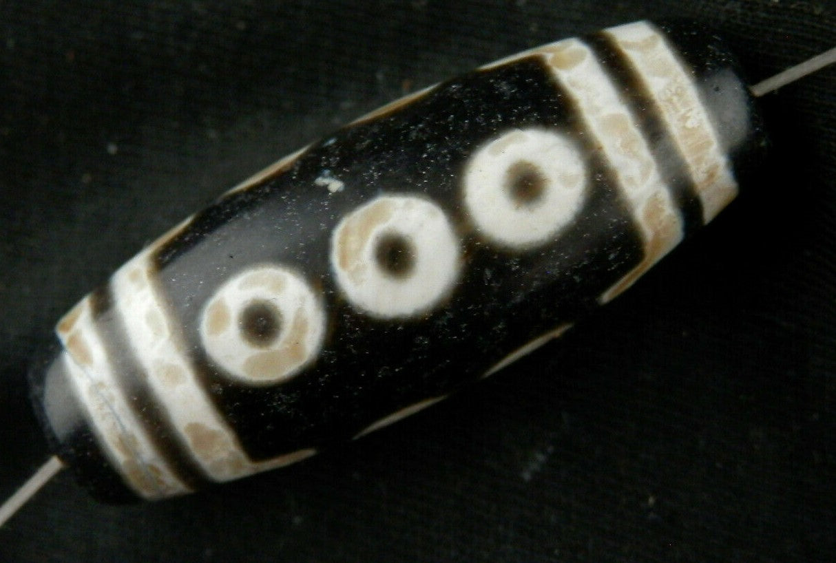 Authentic Natural Tibetan Dzi 10Eyed Bead