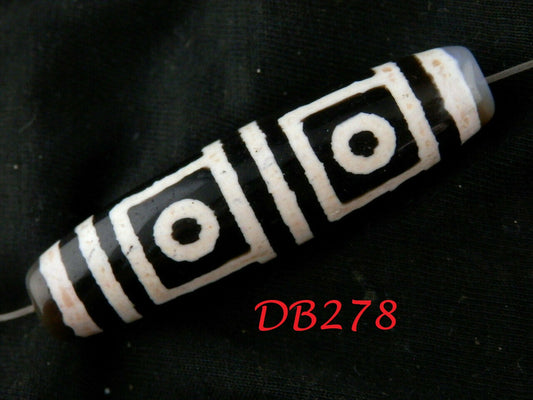 Authentic Natural Tibetan Dzi 4 Eyed Bead DB278