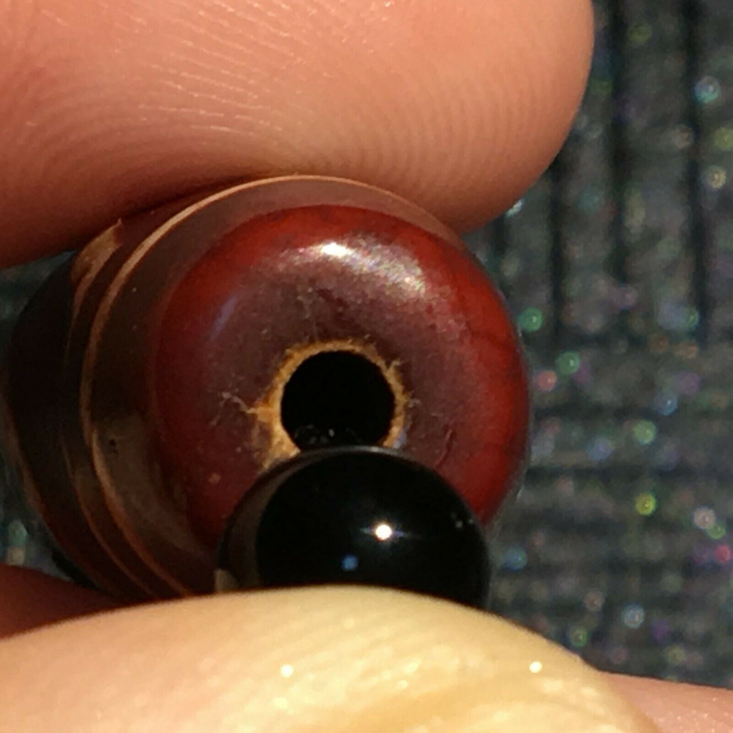 Authentic Natural Tibetan Dzi 2 Eyed Bead DB285