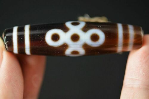 Authentic Natural Tibetan Dzi 5 Eyed Bead DB309