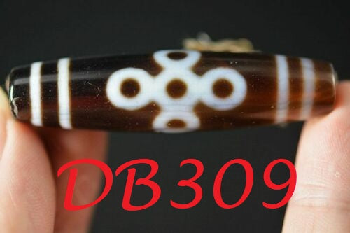 Authentic Natural Tibetan Dzi 5 Eyed Bead DB309