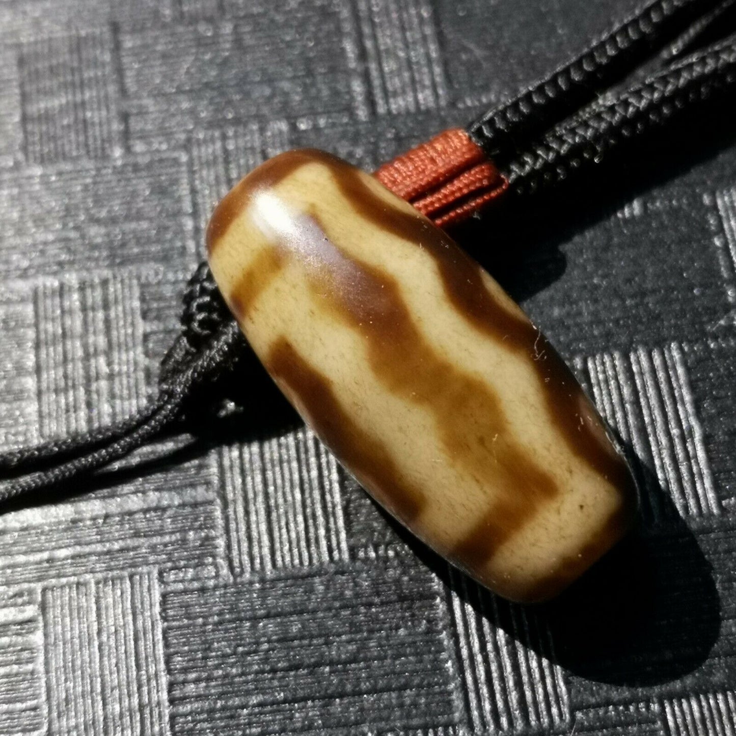 Authentic Natural Tibetan Dzi 5 Eyed Bead DB317