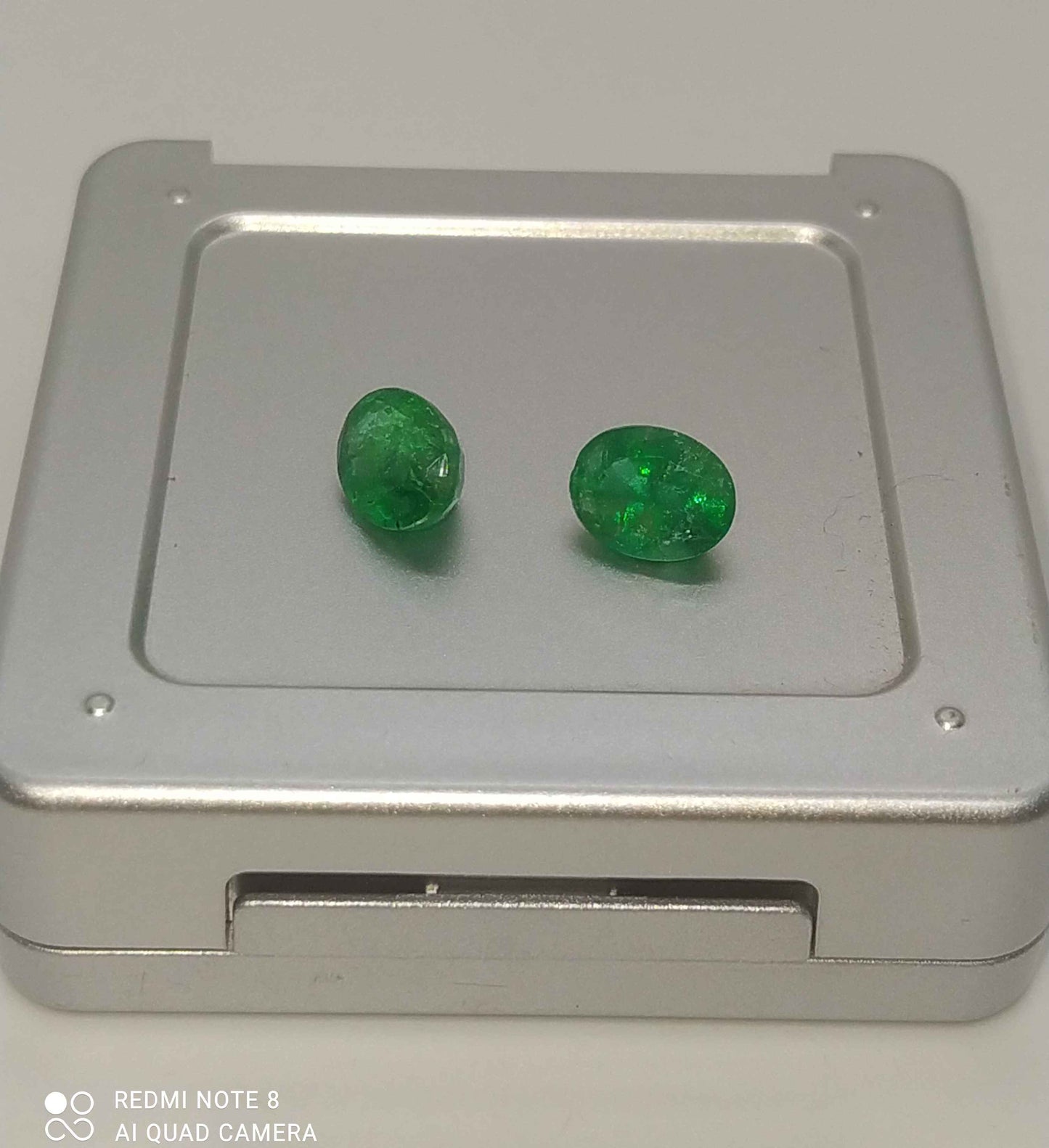 Natural Certified 4.07ct Rich Green Emerald Pair Gemstone EME02
