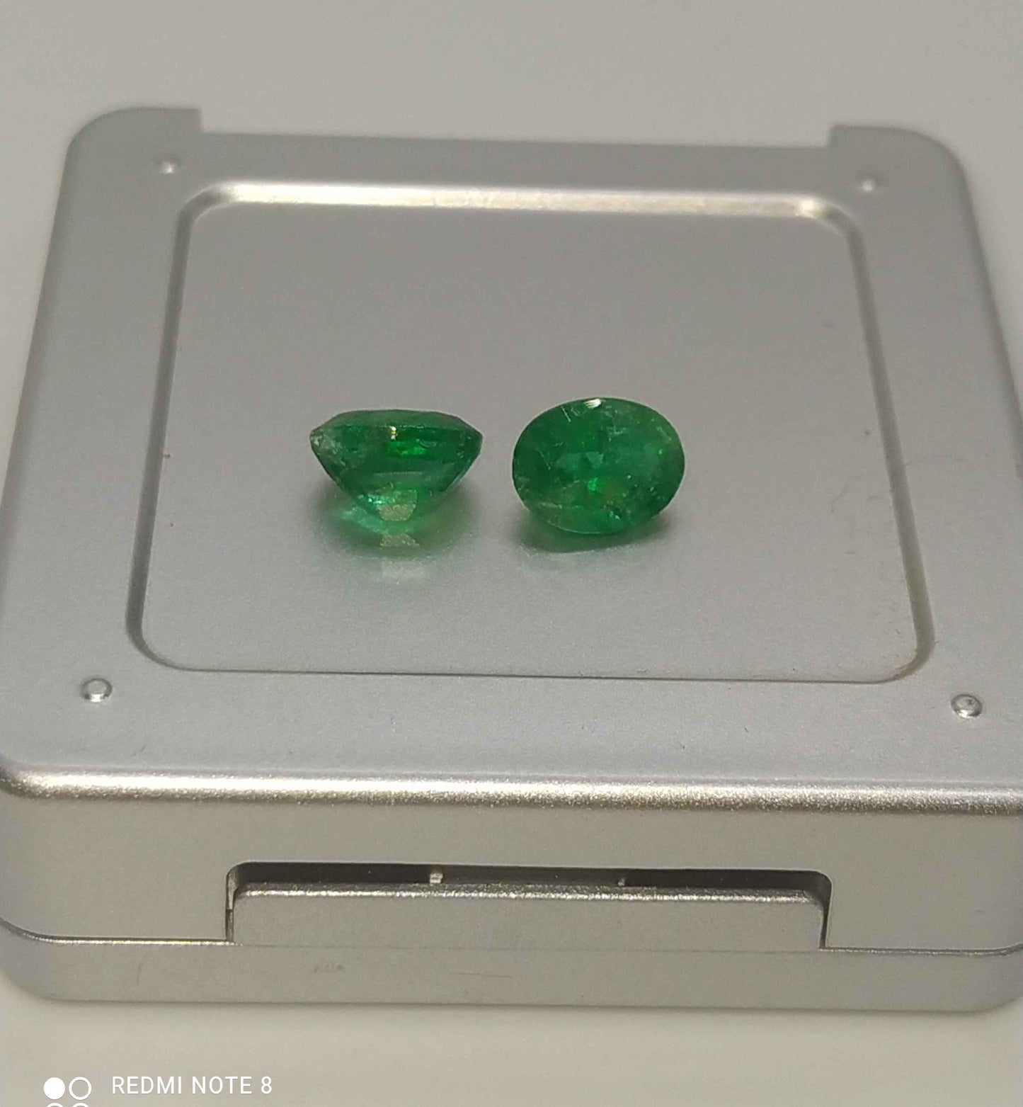 Natural Certified 4.07ct Rich Green Emerald Pair Gemstone EME02