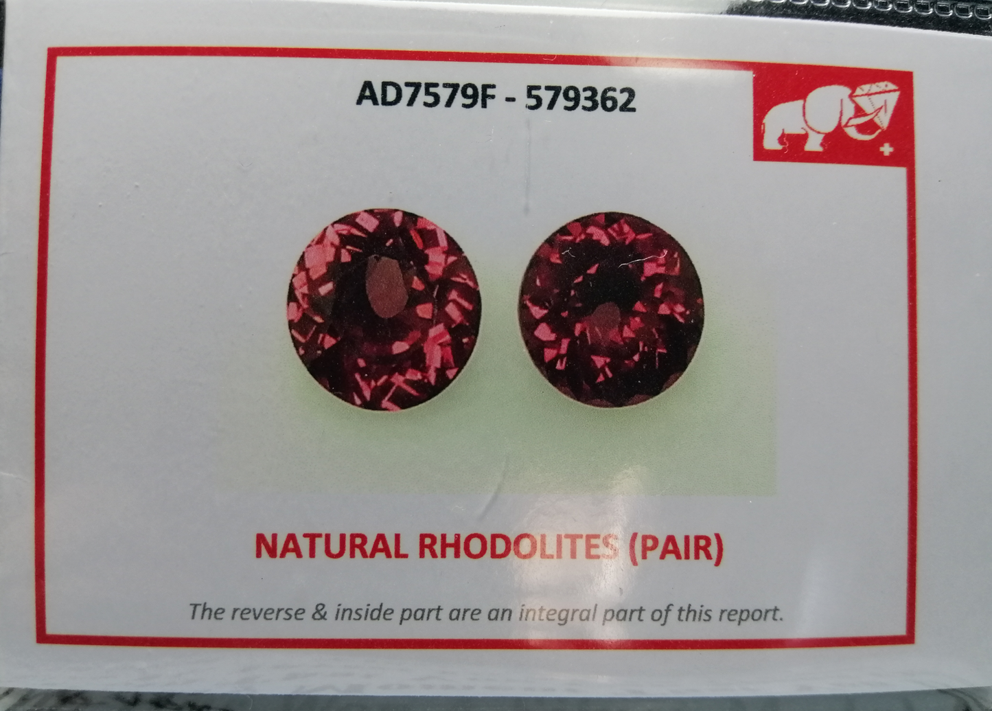 Natural Swiss Lab Certified 1.92cts Stunning Pair Round Garnet GA05 (24)