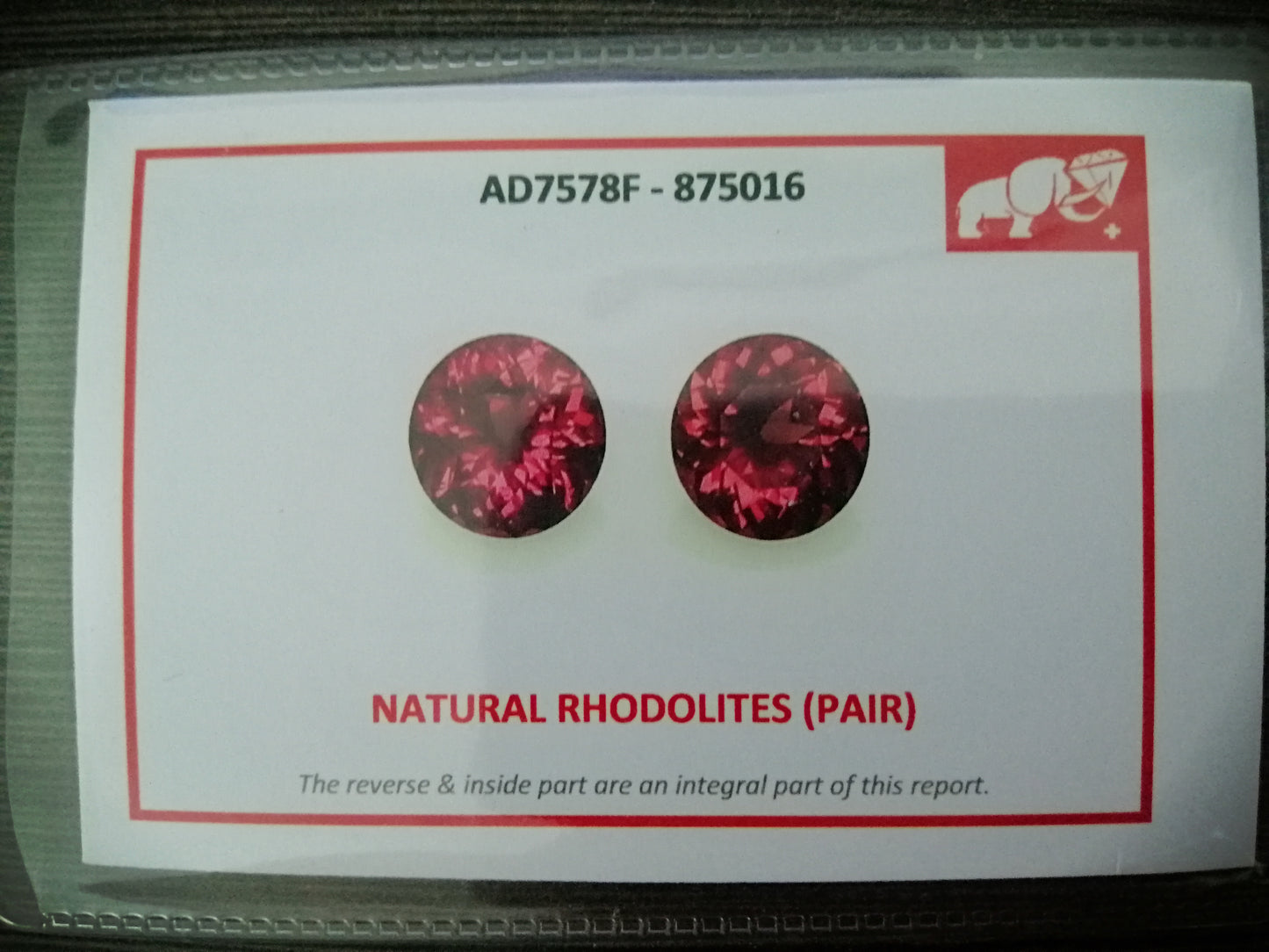 Natural Swiss Certified Magnificent Garnet Pair 2.42cts- GA08 (24)