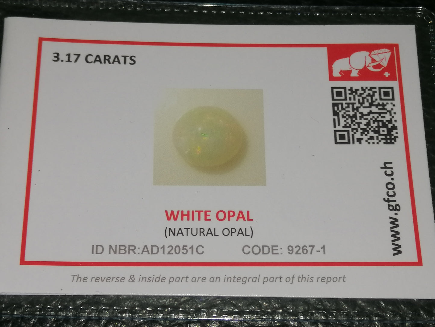 Natural White Opal Ring