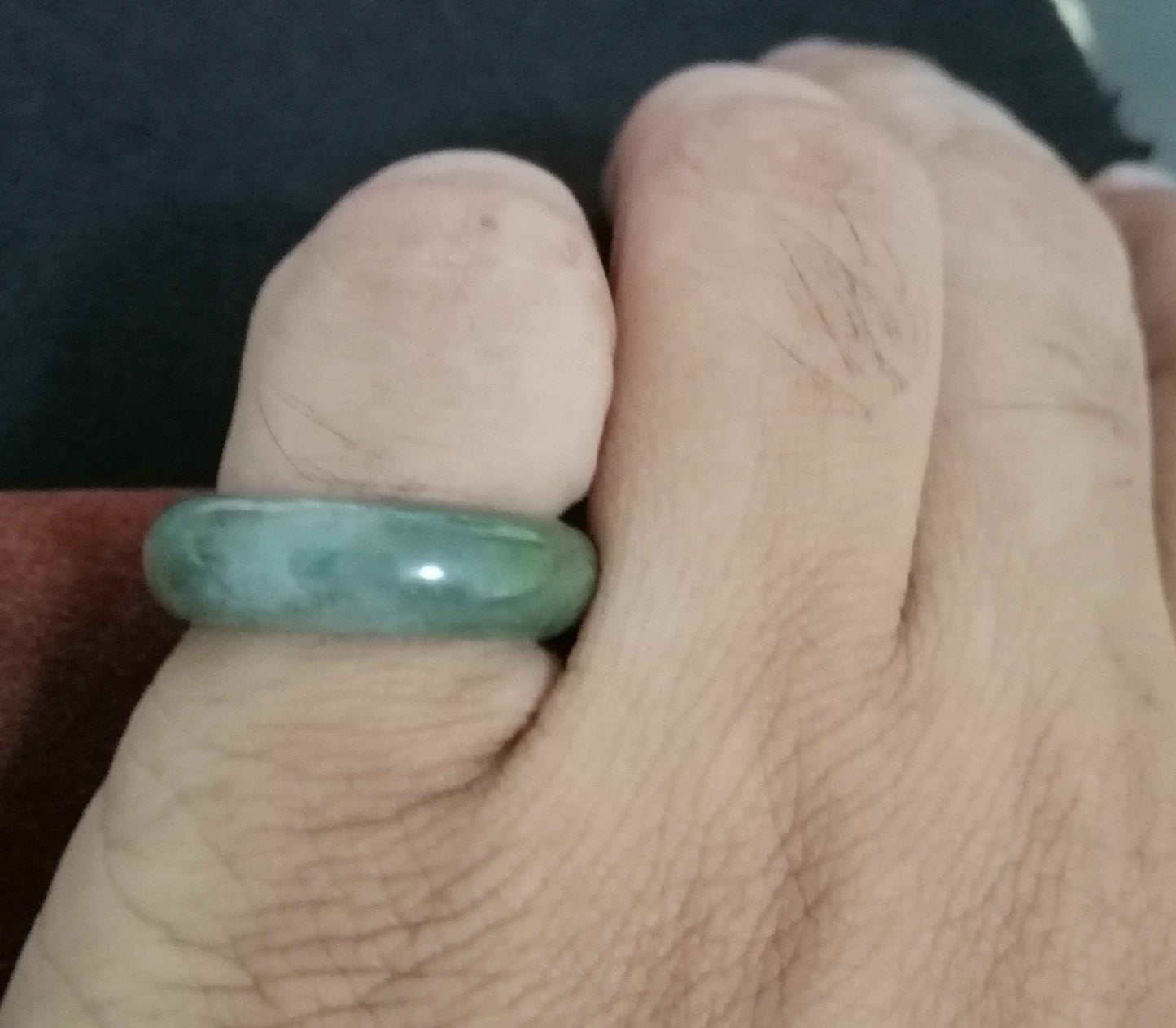 NATURAL JADE WOMEN RING (size 8mm) JB103