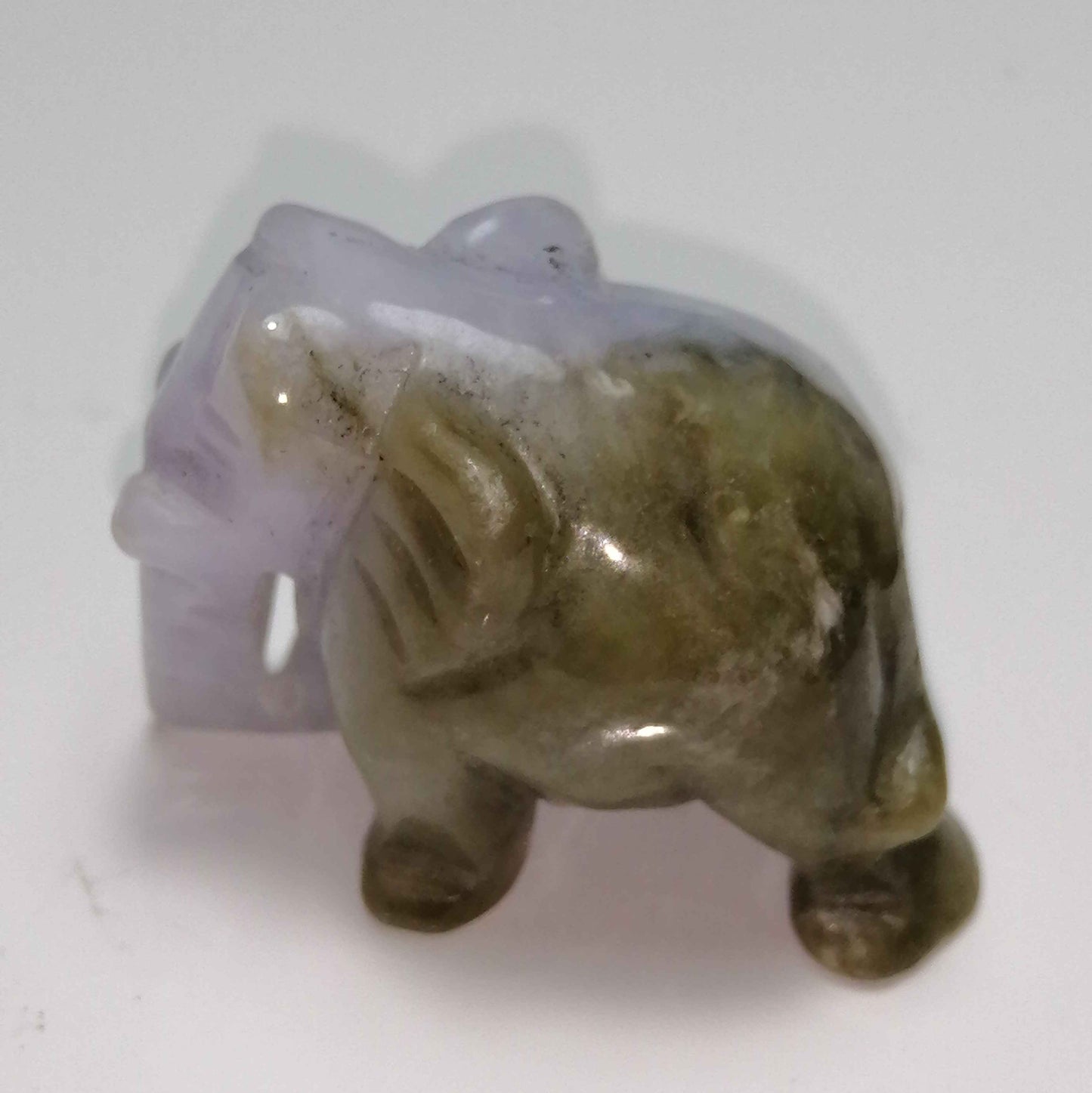 NATURAL CARVED JADE (elephant)