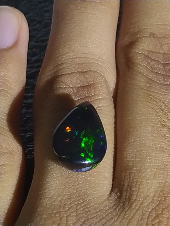 Natural Certified Black Opal: 6.73cts- Shadowfire Opal NA59 (24)
