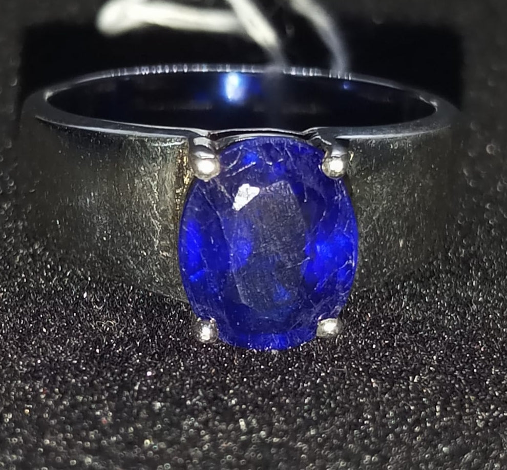 Natural SWISS LAB CERTIFIED RING with Sapphire (SIZE 10) SR60