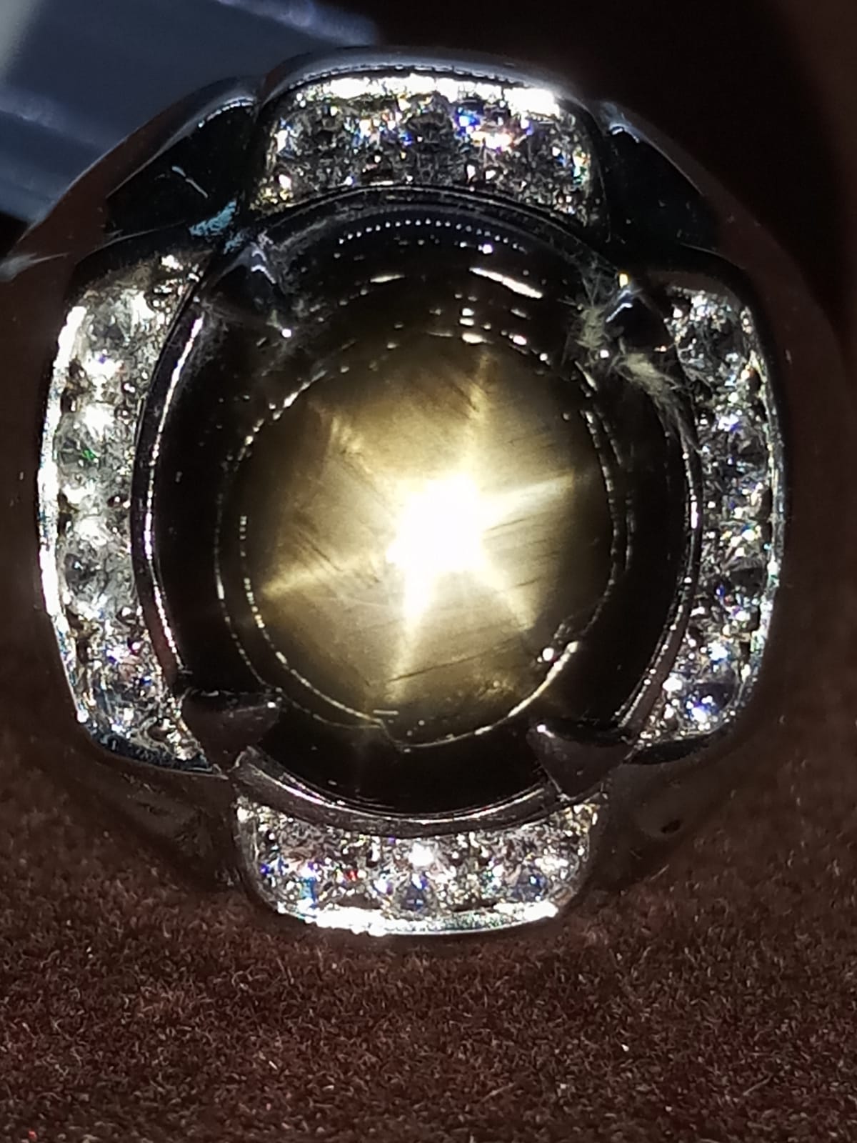 Natural SWISS LAB CERTIFIED RING with Black Star Sapphire (SIZE 10) SR86