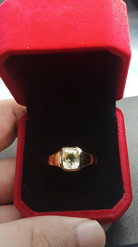 Natural Classic Sunshine Yellow Sapphire Ring