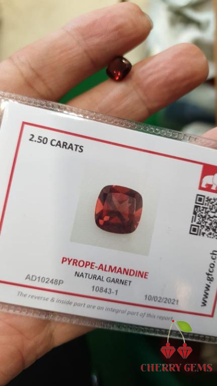 8mm Almandine Garnet Ring