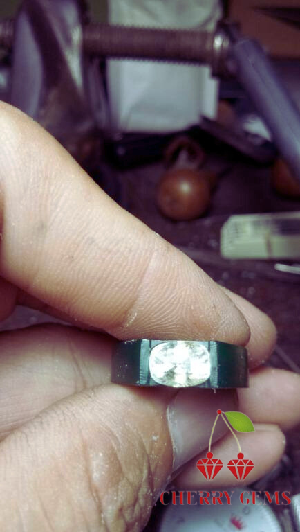 2 Rings Design Merger with Natural Unheated Yellow Sapphire