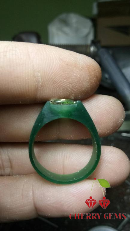 2 Rings Design Merger with Natural Unheated Yellow Sapphire