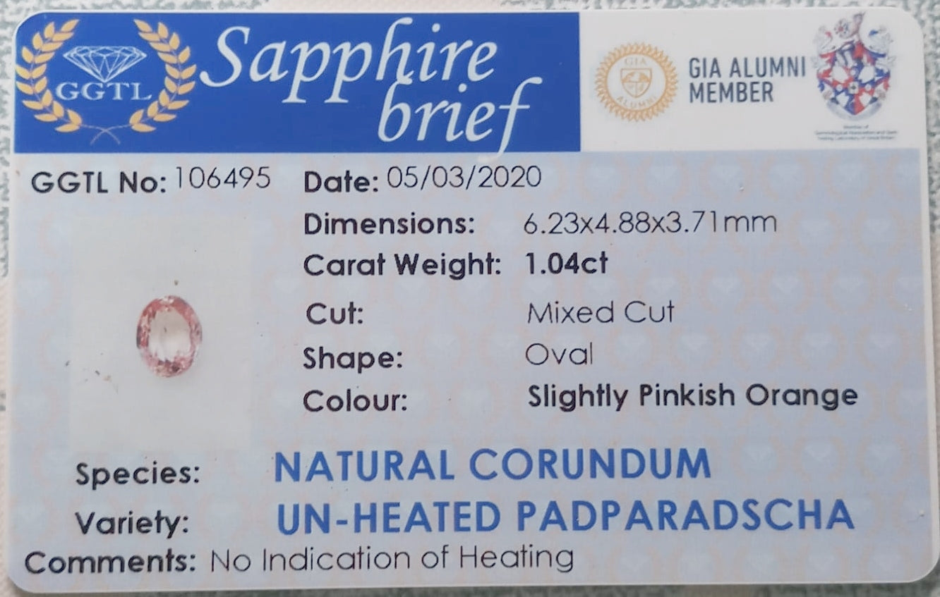 Natural Pink Sapphire Rosy Sparkle 1.04cts- PS5 (24)