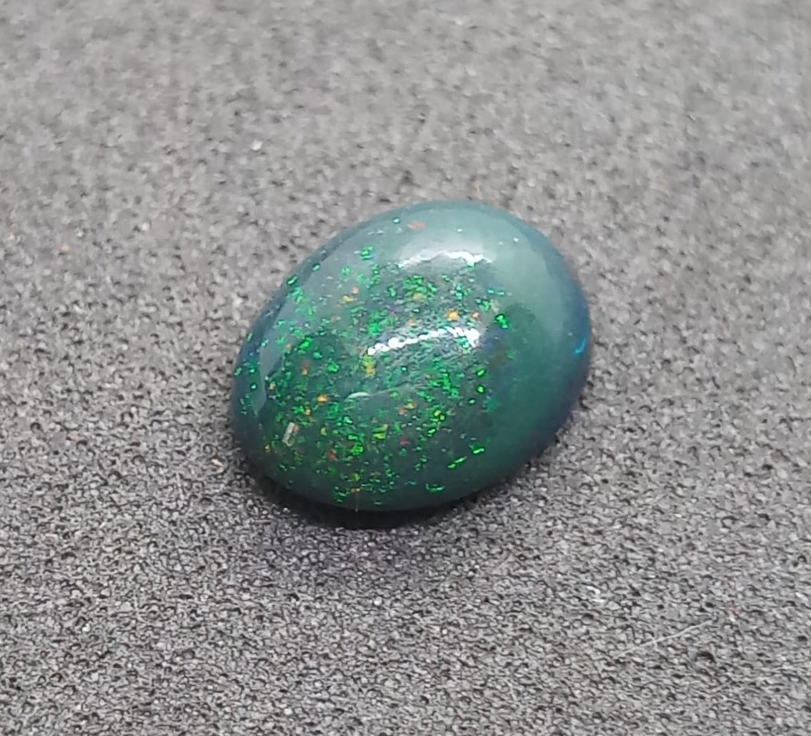 Natural Black Opal: Green Aurora 3.2cts- BO15 (24)