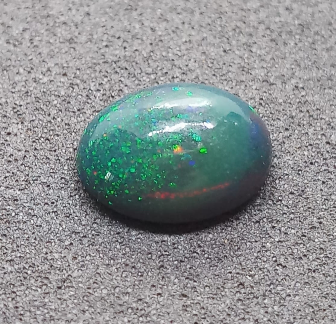 Natural Black Opal: Green Aurora 3.2cts- BO15 (24)