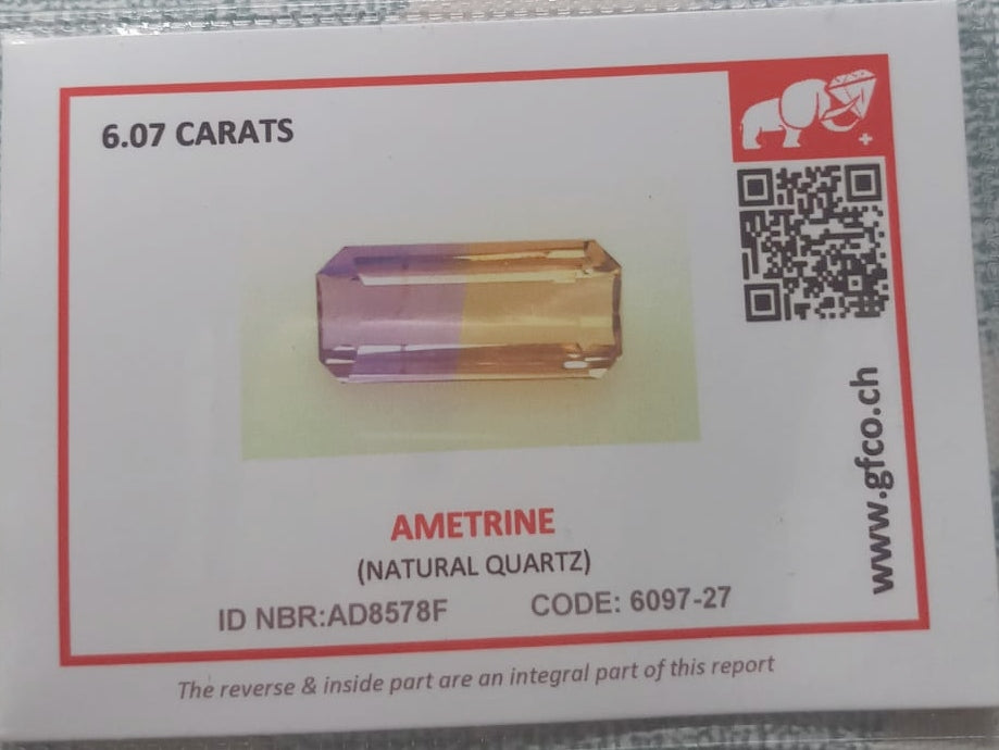 Natural Certified Ametrine: Lumina Duo 6.07cts- AMET14 (24)